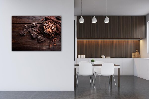 Impresi Tablou Chocolate on wood - 70 x 50 cm