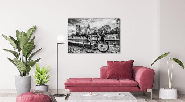 Impresi Tablou Street with an old bicycle - 60 x 40 cm
