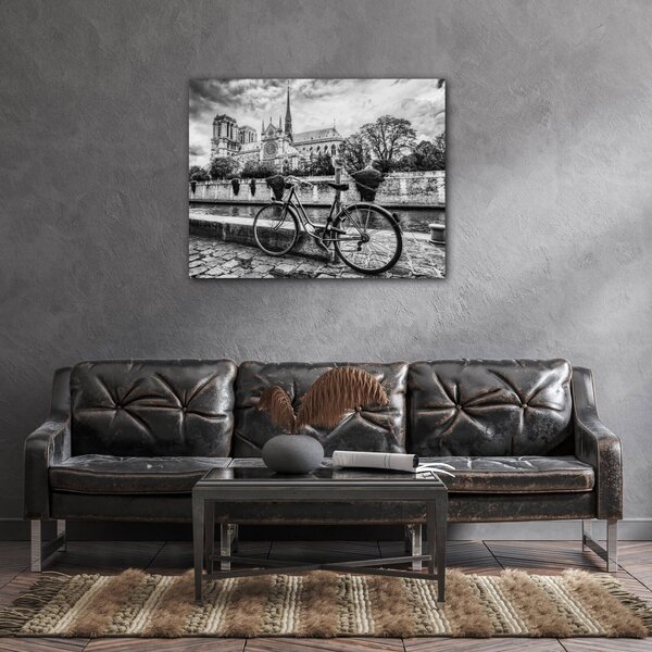 Impresi Tablou Street with an old bicycle - 90 x 70 cm