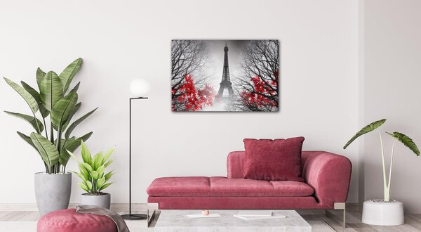 Impresi Tablou Eiffel tower red details - 60 x 40 cm