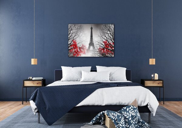 Impresi Tablou Eiffel tower red details - 70 x 50 cm