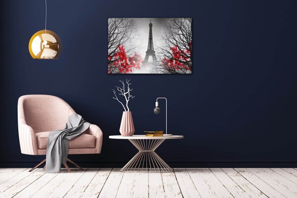 Impresi Tablou Eiffel tower red details - 60 x 40 cm