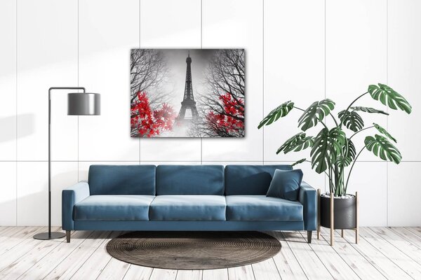 Impresi Tablou Eiffel tower red details - 90 x 70 cm
