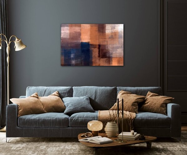 Impresi Tablou Orange blue beige abstrakt - 60 x 40 cm