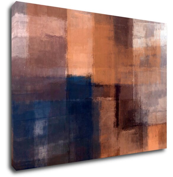 Impresi Tablou Orange blue beige abstrakt - 70 x 50 cm