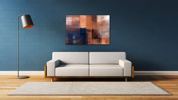 Impresi Tablou Orange blue beige abstrakt - 60 x 40 cm
