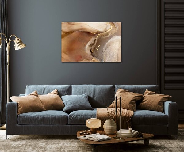 Impresi Tablou Golden Beige Fluid - 60 x 40 cm