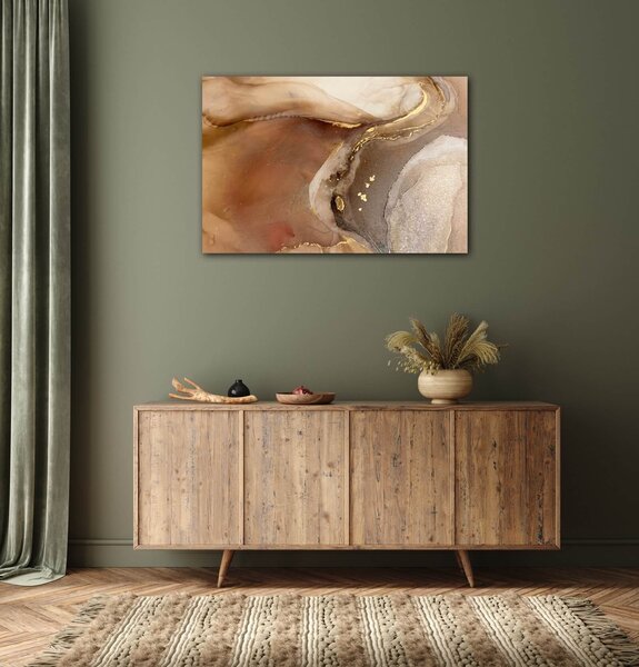Impresi Tablou Golden Beige Fluid - 60 x 40 cm