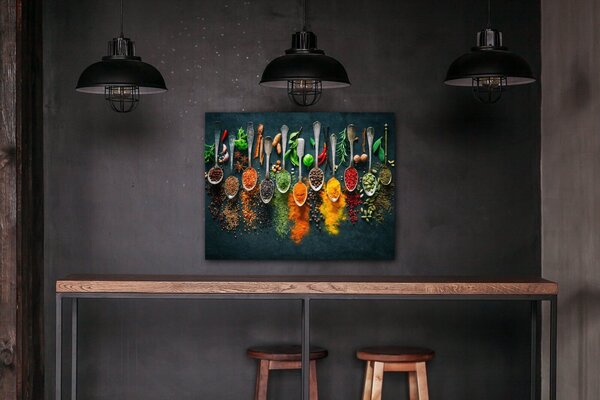 Impresi Tablou Teaspoons and spice - 90 x 70 cm