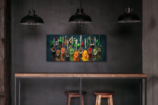 Impresi Tablou Teaspoons and spice - 90 x 40 cm