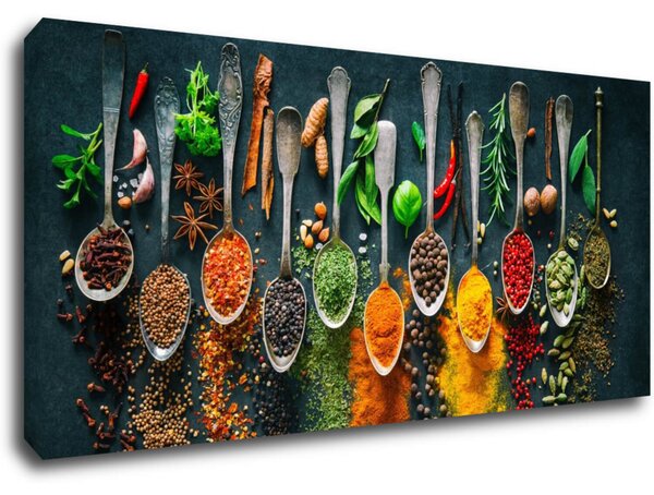 Impresi Tablou Teaspoons and spice - 90 x 40 cm