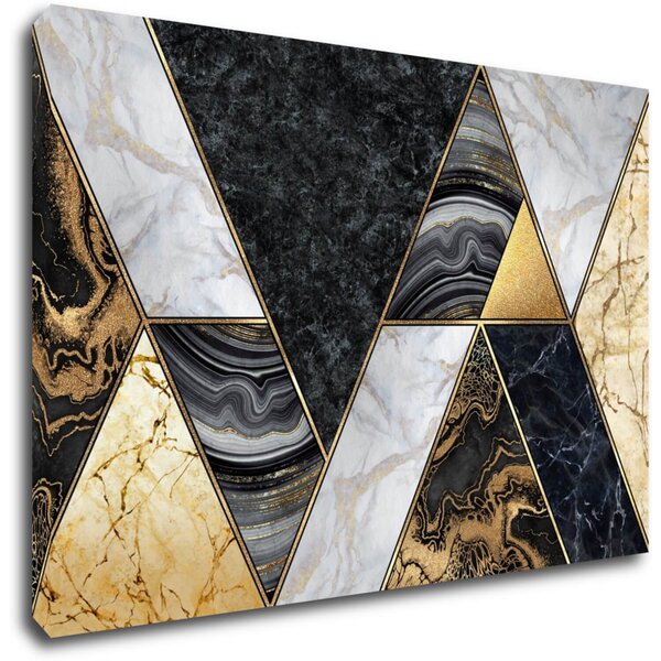 Impresi Tablou Gold black abstract - 60 x 40 cm
