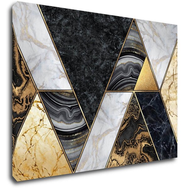 Impresi Tablou Gold black abstract - 70 x 50 cm