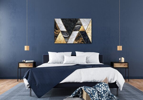 Impresi Tablou Gold black abstract - 60 x 40 cm