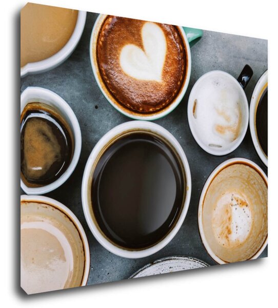 Impresi Tablou Coffee types - 90 x 70 cm