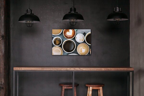Impresi Tablou Coffee types - 60 x 40 cm