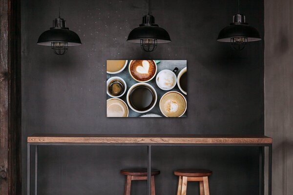 Impresi Tablou Coffee types - 70 x 50 cm