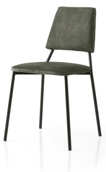 Set 2 scaune LIMA 4553 V2, gri inchis/negru, stofa catifelata/metal, 4