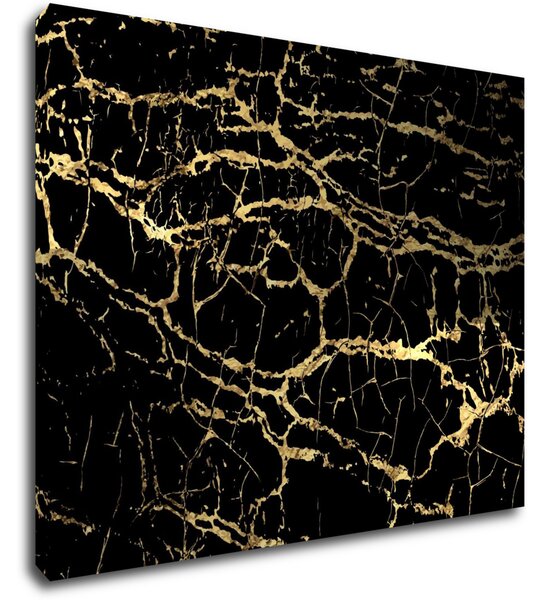Impresi Tablou Marble black and gold - 90 x 70 cm