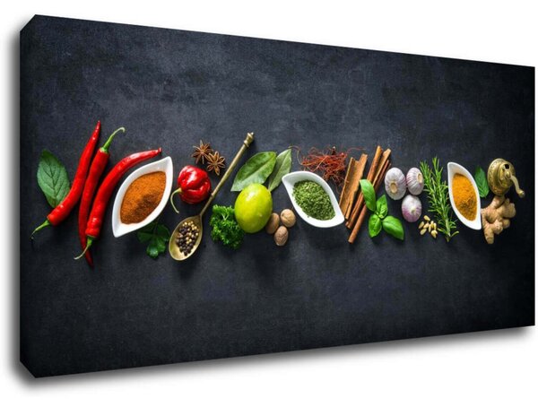 Impresi Tablou Flavorings and spice - 90 x 40 cm
