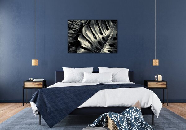 Impresi Tablou Black and white leafs - 60 x 40 cm