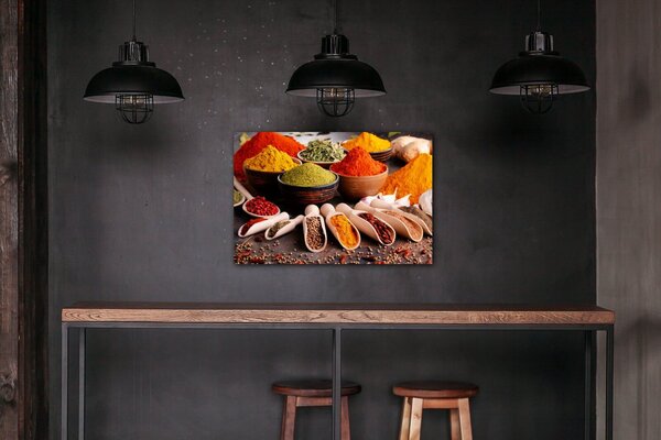 Impresi Tablou Spice in wooden cups - 60 x 40 cm