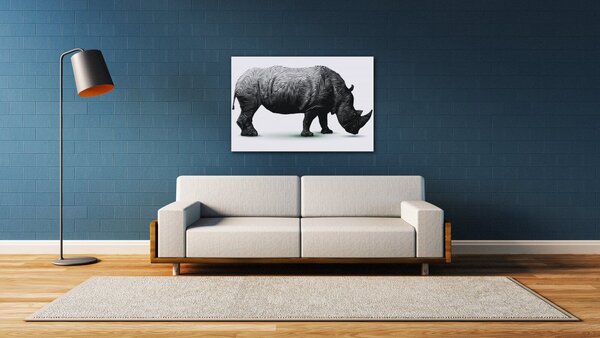 Impresi Tablou Rhinoceros black and white - 60 x 40 cm