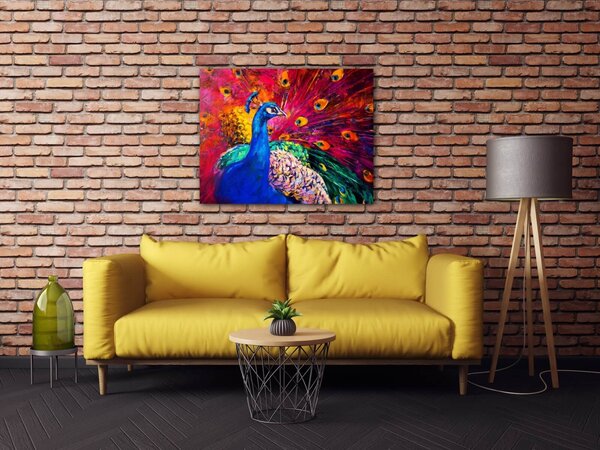 Impresi Tablou Colorful Peacock - 90 x 70 cm