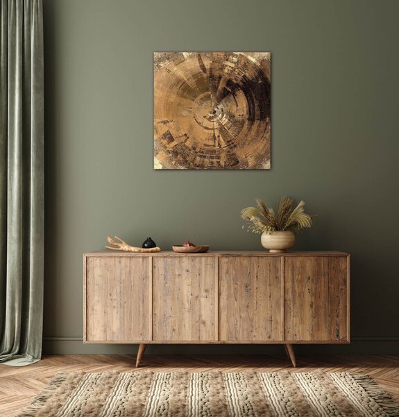 Impresi Tablou Golden Beige Abstract - 40 x 40 cm