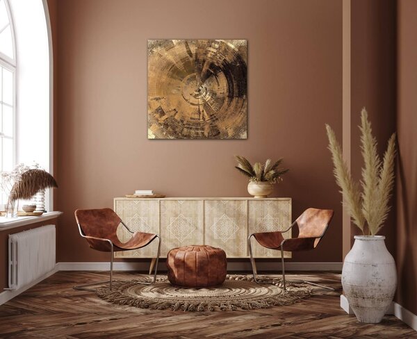 Impresi Tablou Golden Beige Abstract - 40 x 40 cm
