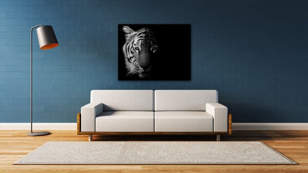 Impresi Tablou Tiger black and white - 90 x 70 cm