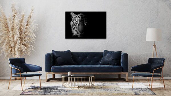 Impresi Tablou Tiger black and white - 60 x 40 cm