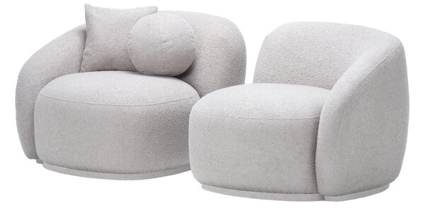 Fotoliu oglindă Bourbon bouclé Grey D06