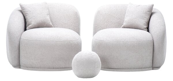 Fotoliu oglindă Bourbon bouclé Grey D06