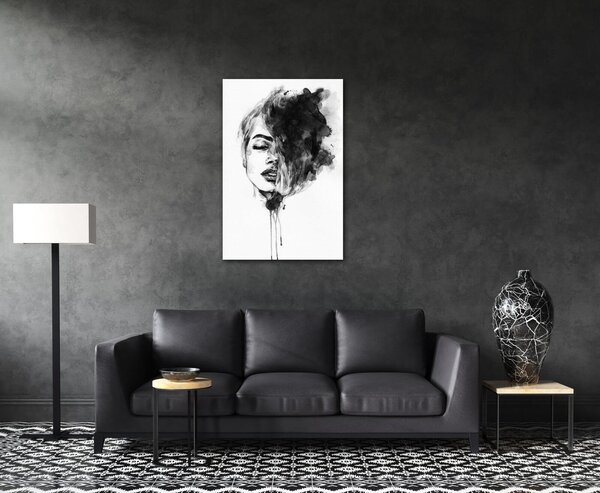 Impresi Tablou Woman black and white ilustration - 60 x 40 cm