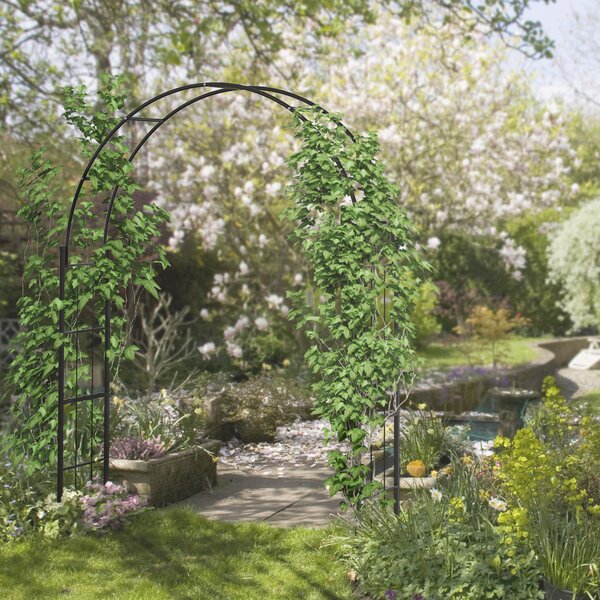 Outsunny Pergolă de Grădină pentru Cățărare Viță de Vie și Plante, 157x40x223 cm, Negru | Aosom Romania