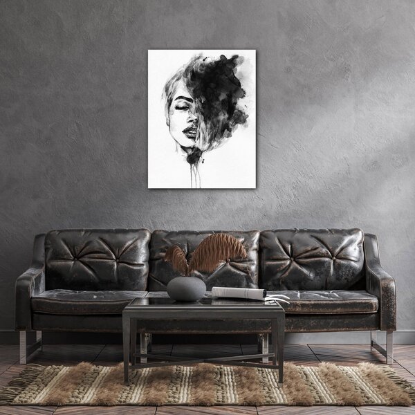Impresi Tablou Woman black and white ilustration - 70 x 90 cm