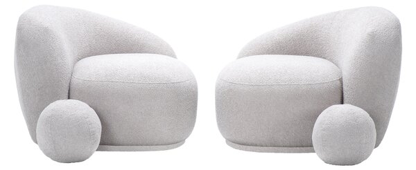 Fotoliu oglindă Bourbon bouclé Grey D06