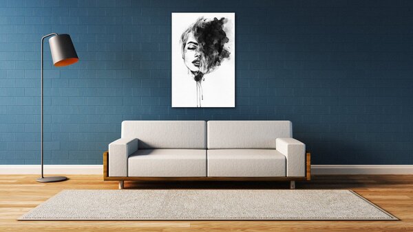 Impresi Tablou Woman black and white ilustration - 60 x 40 cm