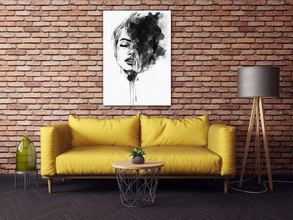 Impresi Tablou Woman black and white ilustration - 50 x 70 cm