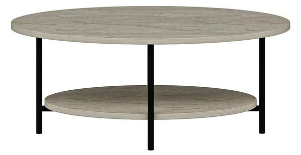 Masuta cafea ELIS, bej cu efect de marmura, PAL melaminat, 90x60x36 cm