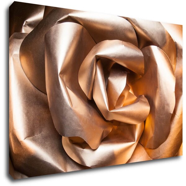 Impresi Tablou Golden paper rose abstract - 60 x 40 cm