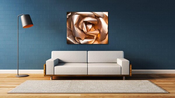 Impresi Tablou Golden paper rose abstract - 90 x 70 cm