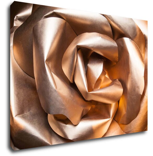 Impresi Tablou Golden paper rose abstract - 70 x 50 cm