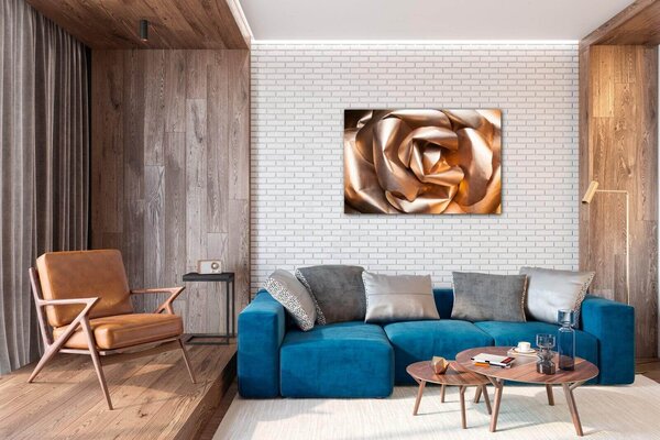 Impresi Tablou Golden paper rose abstract - 60 x 40 cm