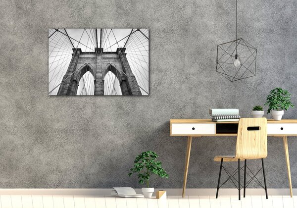 Impresi Tablou Brooklyn bridge black and white - 60 x 40 cm