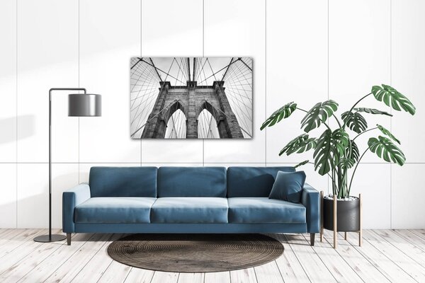 Impresi Tablou Brooklyn bridge black and white - 60 x 40 cm