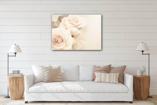 Impresi Tablou White roses - 70 x 50 cm