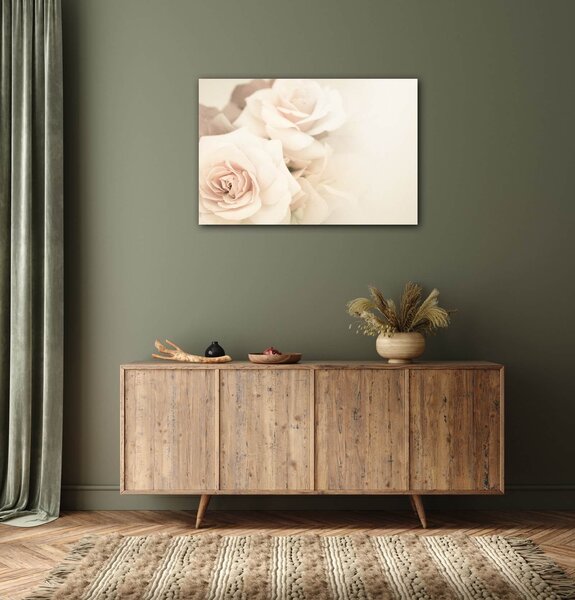 Impresi Tablou White roses - 60 x 40 cm