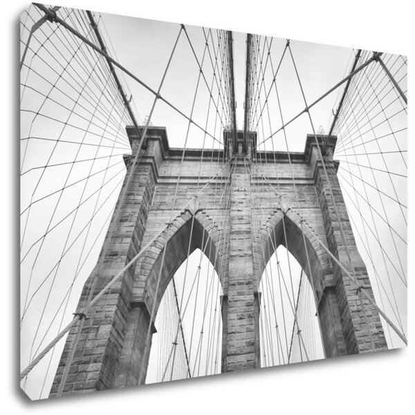 Impresi Tablou Brooklyn bridge black and white - 60 x 40 cm